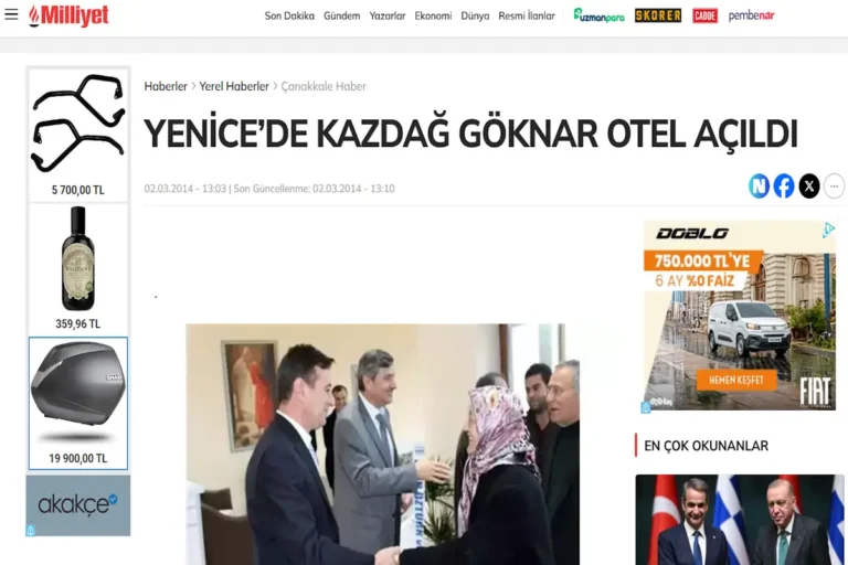 Yenice’de Kazdağ Göknar Otel Açıldı